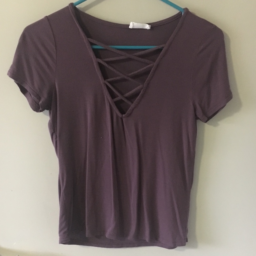 Lavender Strappy Shirt